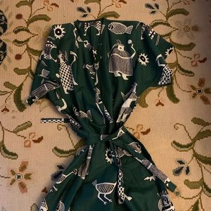 Authentic Woodin ladies African kimono made in the Ivory Coast in pure cotton